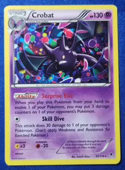Pokemon - Crobat - Rare 33/119 - 2014 Phantom Forces [Vintage] - Image 1