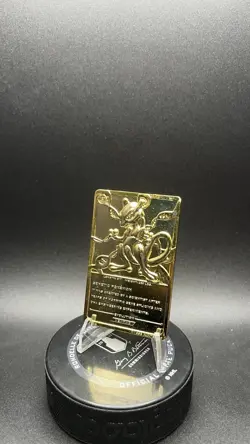 23k Gold Plated Nintendo Pokemon Mewtwo Trading Card - Image 4
