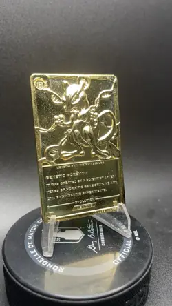 23k Gold Plated Nintendo Pokemon Mewtwo Trading Card - Image 5