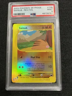 Pokemon Swinub Reverse Holo 108/144 from Skyridge in a PSA 9 !! - Image 1