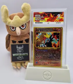 Entei No.244 Neo Premium File 2 Japanese Holo Swirl Graded (ACE 9) Pokemon - Image 1