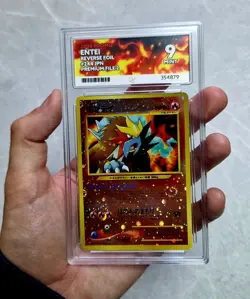Entei No.244 Neo Premium File 2 Japanese Holo Swirl Graded (ACE 9) Pokemon - Image 3