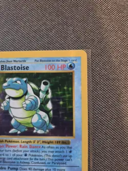 Blastoise Shadowless Base Set Holo 2/102 Pokemon MP/LP - Image 3