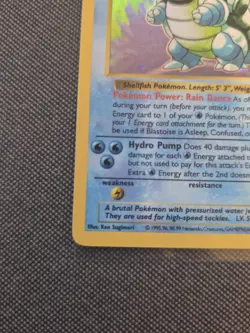Blastoise Shadowless Base Set Holo 2/102 Pokemon MP/LP - Image 5