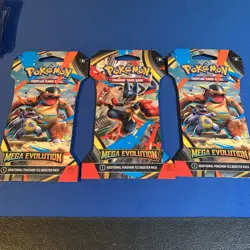 Pokemon Mega Evolution Booster Pack Blister X3 New And Sealed - Image 1