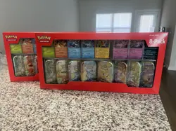 2 Pokemon TCG Prismatic Evolutions Costco 8 Mini-Tin Bundle New Sealed - Image 1