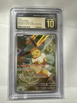 CGC 10 PRISTINE Eevee 173 Black Star Promo Prismatic Evolutions SVP ETB Pokemon - Image 1