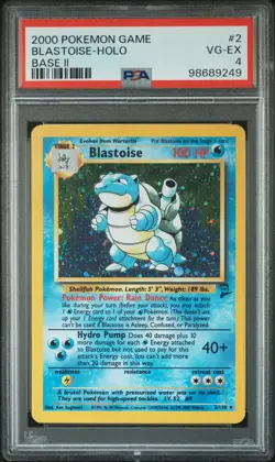 2000 POKEMON BASE SET 2 #2 BLASTOISE-HOLO PSA 4 - Image 1