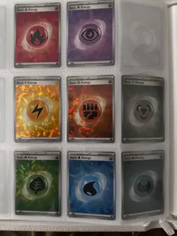 Pokemon Terapagos: UPC Basic Energy Set of 8 Cracked Ice Holo Foil Stellar Crown - Image 1