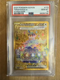Terapagos ex 173/142 Scarlet & Violet Stellar Crown Pokemon PSA 10 - Image 1