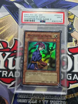 Yugioh PSA 9 Magician of Faith CP02-EN001 Super Rare - Image 1