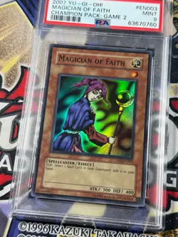 Yugioh PSA 9 Magician of Faith CP02-EN001 Super Rare - Image 2