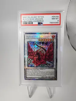 YUGIOH Black Rose Dragon LIOV-EN100 Starlight Rare PSA 8 - Image 1