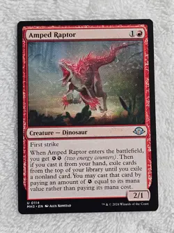 MTG Amped Raptor - Modern Horizons 3 Magic Gathering Card #114 U NM - Image 1