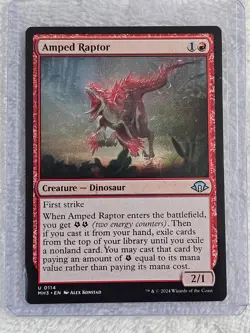 MTG Amped Raptor - Modern Horizons 3 Magic Gathering Card #114 U NM - Image 4