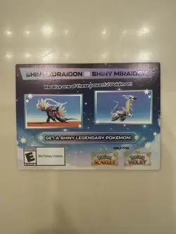 Pokemon Scarlet and Violet Shiny Koraidon OR Miraidon Gamestop Promo Card Code - Image 1