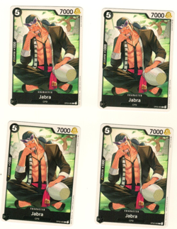 Set Of 4 Jabra OP03-085 Common Pillars Of Strength One Piece Trading Card - Image 1