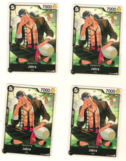 Set Of 4 Jabra OP03-085 Common Pillars Of Strength One Piece Trading Card - Image 3