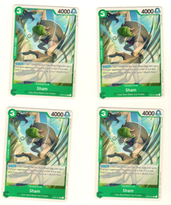 Set Of 4 Sham OP03-027 Common Pillars Of Strength One Piece Trading Card - Image 3