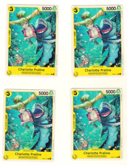 Set Of 4 Charlotte Praline OP03-111 C Pillars Of Strength One Piece Trading Card - Image 1