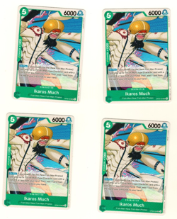Set Of 4 Ikaros Much OP06-024 UC Wings Of The Captain One Piece Trading Card - Image 3