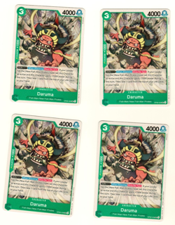 Set Of 4 Daruma OP06-029 Uncommon Wings Of The Captain One Piece Trading Card - Image 3