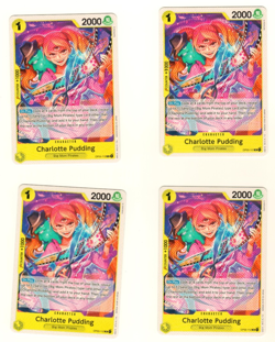Set Of 4 Charlotte Pudding OP03-112 R Pillars Of Strength One Piece Trading Card - Image 3