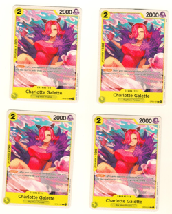 Set Of 4 Charlotte Galette OP03-107 C Pillars Of Strength One Piece Trading Card - Image 3