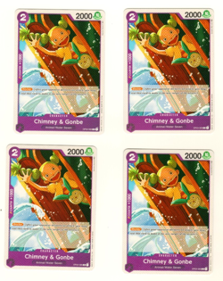 Set Of 4 Chimney & Gonbe OP03-065 C Pillars Of Strength One Piece Trading Card - Image 3