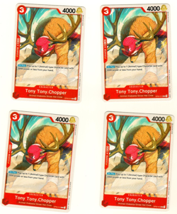 Set Of 4 Tony Tony.Chopper OP04-010 Kingdoms Of Intrigue One Piece Trading Card - Image 1