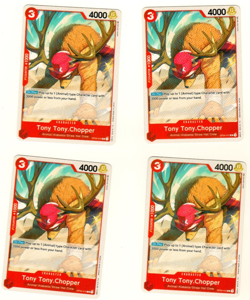Set Of 4 Tony Tony.Chopper OP04-010 Kingdoms Of Intrigue One Piece Trading Card - Image 3