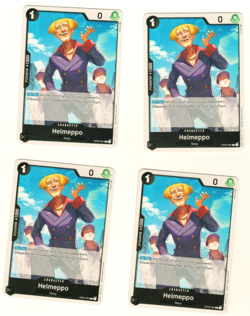 Set Of 4 Helmeppo OP03-091 Common Pillars Of Strength One Piece Trading Card - Image 1
