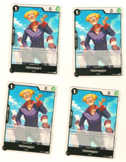 Set Of 4 Helmeppo OP03-091 Common Pillars Of Strength One Piece Trading Card - Image 3