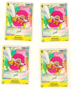 Set Of 4 Streusen OP03-115 Rare Pillars Of Strength One Piece Trading Card - Image 3