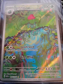 Pokemon Card Ivysaur 167/165 Scarlet & Violet 151 Illustration Rare Near Mint - Image 5