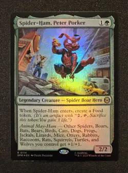 Spider-Ham, Peter Porker (Foil) - 0114 - Marvel's Spider-Man MTG - Image 1