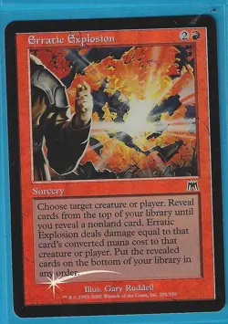 Magic MTG - Onslaught "Erratic Explosion" FOIL X1 - Image 1