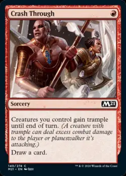 Crash Through - Light Play MTG Magic 2021 Core Set - Image 1