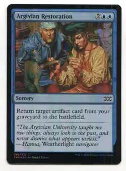 Magic The Gathering MTG Double Masters Foil Card #42 Argivian Restoration - Image 1