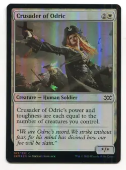 Magic The Gathering MTG Double Masters Foil Card #13 Crusader of Odric - Image 1