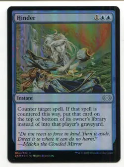 Magic The Gathering MTG Double Masters Foil Card #54 Hinder - Image 1