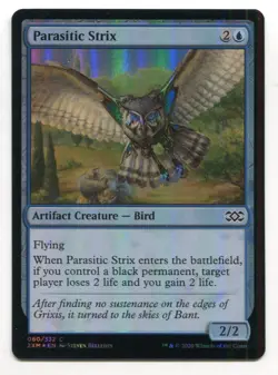 Magic The Gathering MTG Double Masters Foil Card #60 Parasitic Strix - Image 1