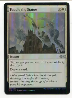 Magic The Gathering MTG Double Masters Foil Card #36 Topple the Statue - Image 1
