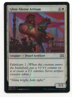 Magic The Gathering MTG Double Masters Foil Card #18 Glint-Sleeve Artisan - Image 1