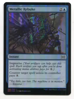 Magic The Gathering MTG Double Masters Foil Card #59 Metallic Rebuke - Image 1