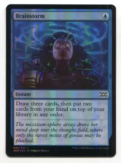 Magic The Gathering MTG Double Masters Foil Card #44 Brainstorm - Image 1