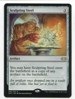 Magic The Gathering MTG Double Masters Card #286 Sculpting Steel - Image 1