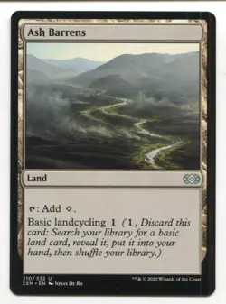 Magic The Gathering MTG Double Masters Card #310 Ash Barrens - Image 1