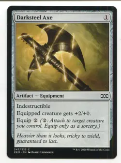 Magic The Gathering MTG Double Masters Card #247 Darksteel Axe - Image 1