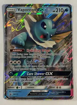 Pokemon Vaporeon GX SM172 Black Star Promo VLP - Image 1